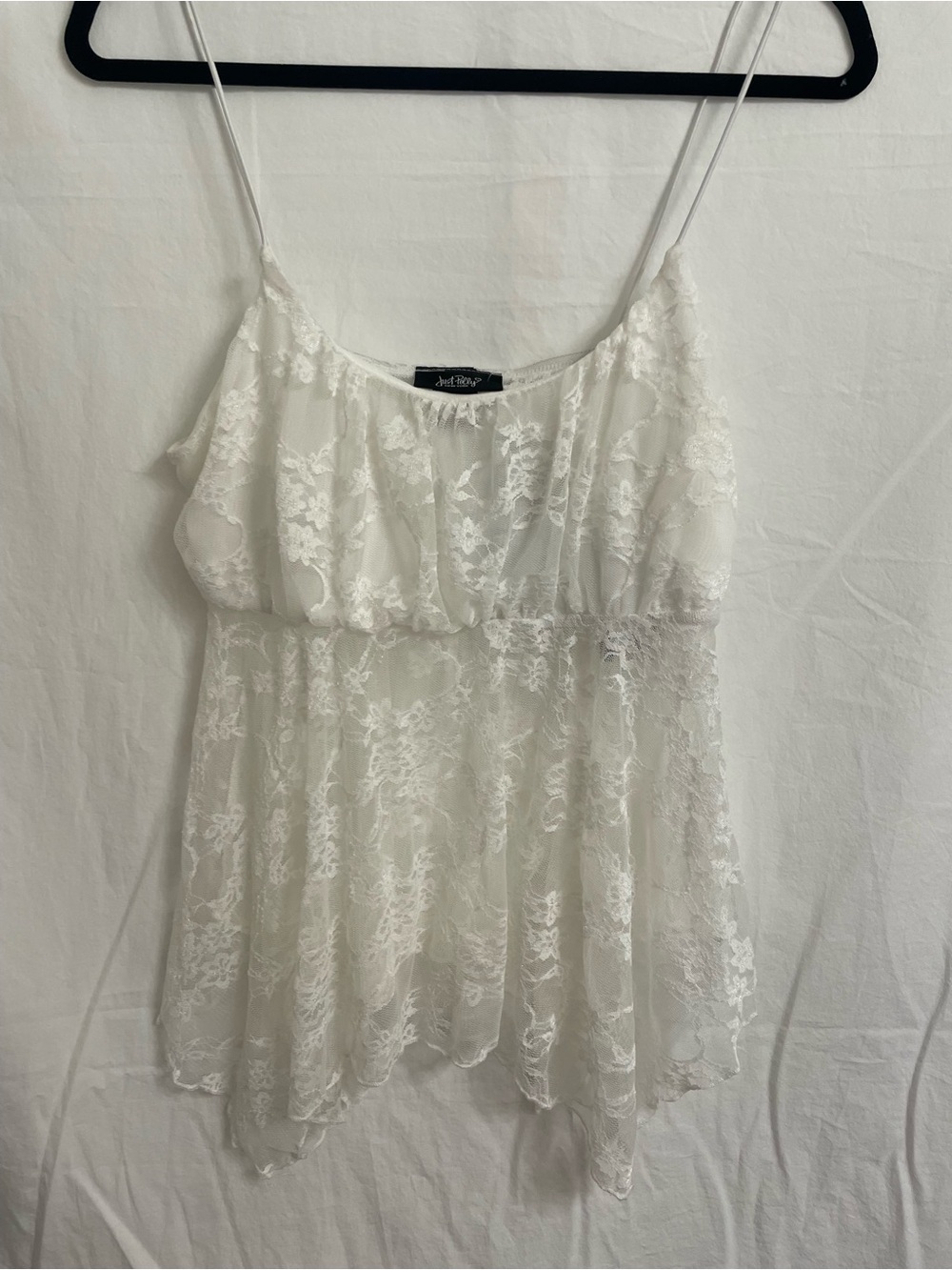 White Lace Spaghetti-Strap Camisole